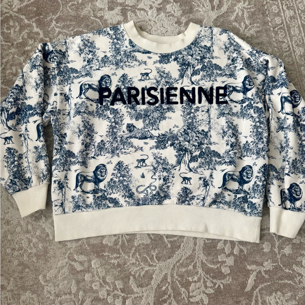 Ellandemm Parisienne Blue and White Sweatshirt
